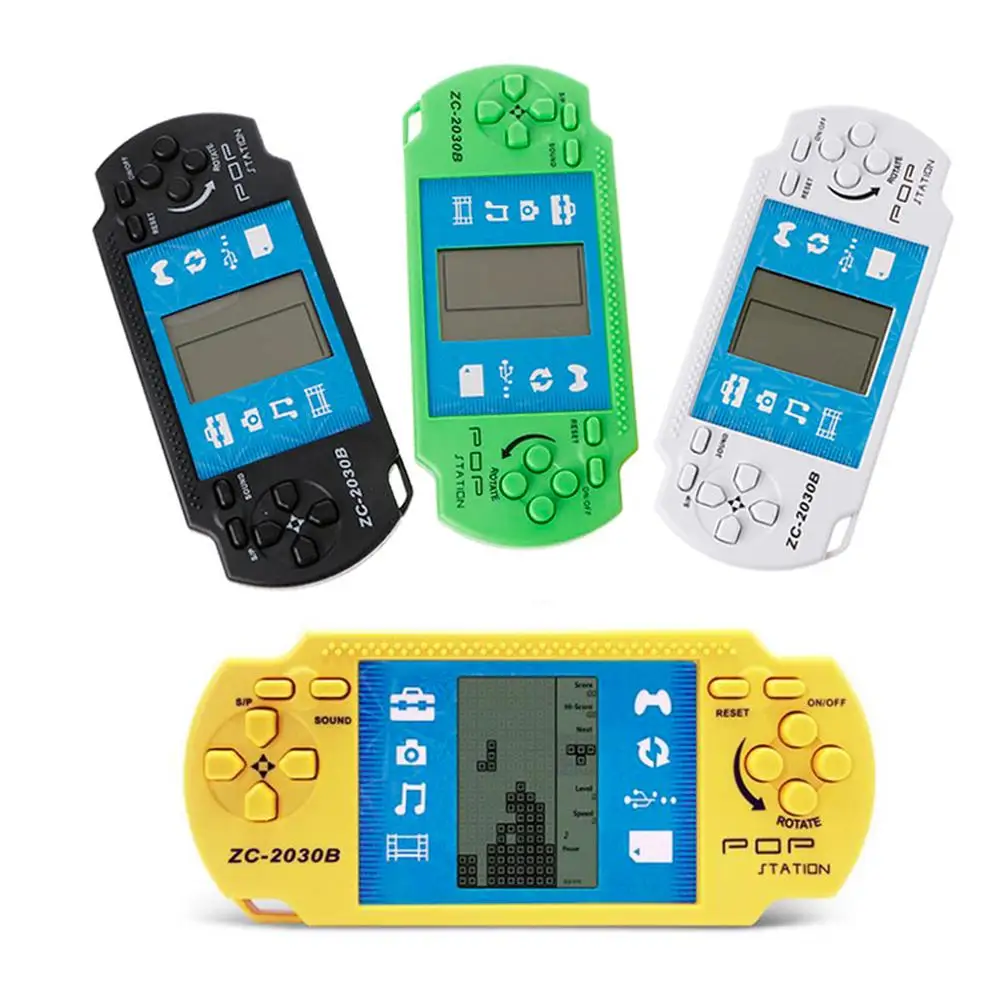 Классическая электронная игра тетрис с ЖК-дисплеем винтажная кирпичная ручная