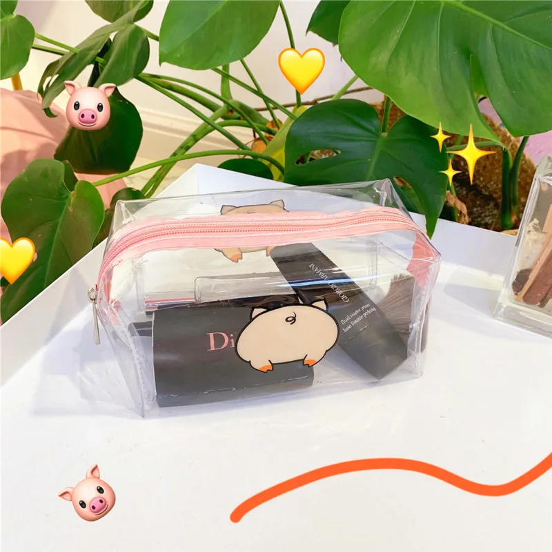 

Transparent PVC High Capacity Pencil Bag Kawaii Storage Bag Purse Card Package Storage Tool Super Many Style Stationery Supplies