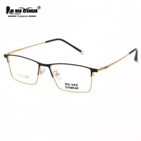 rui hao eyewear rectangle eyeglasses frame retro glasses titanium eyeglasses frames optical spectacles eyebrow design 3331