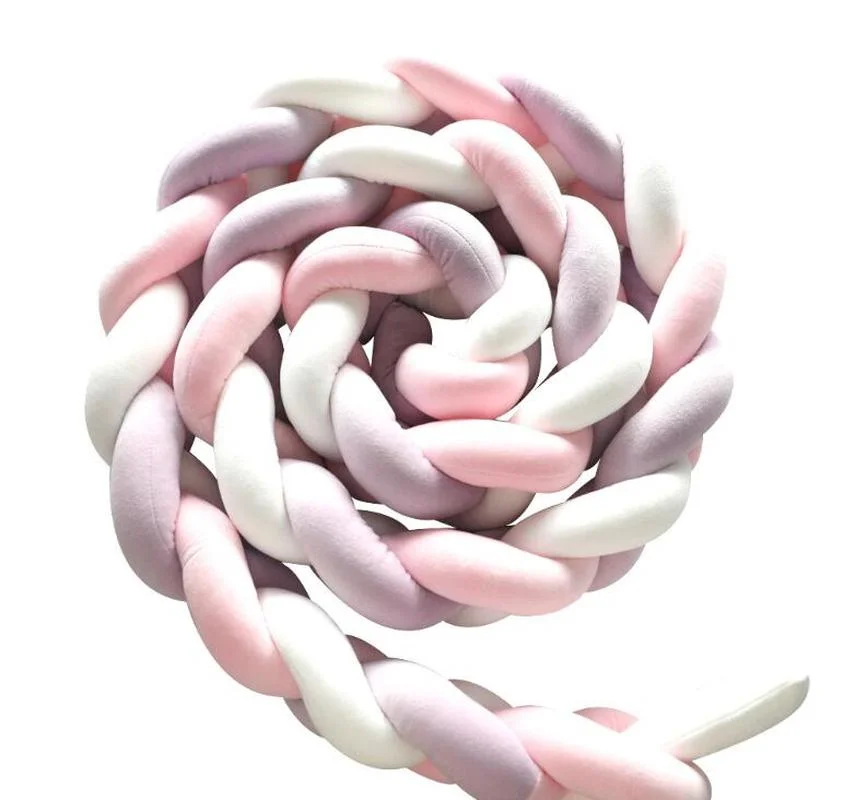 

Baby bed surrounding ins Nordic 3-strand baby three-dimensional anti-collision fence children's quilted woven twist braid bed