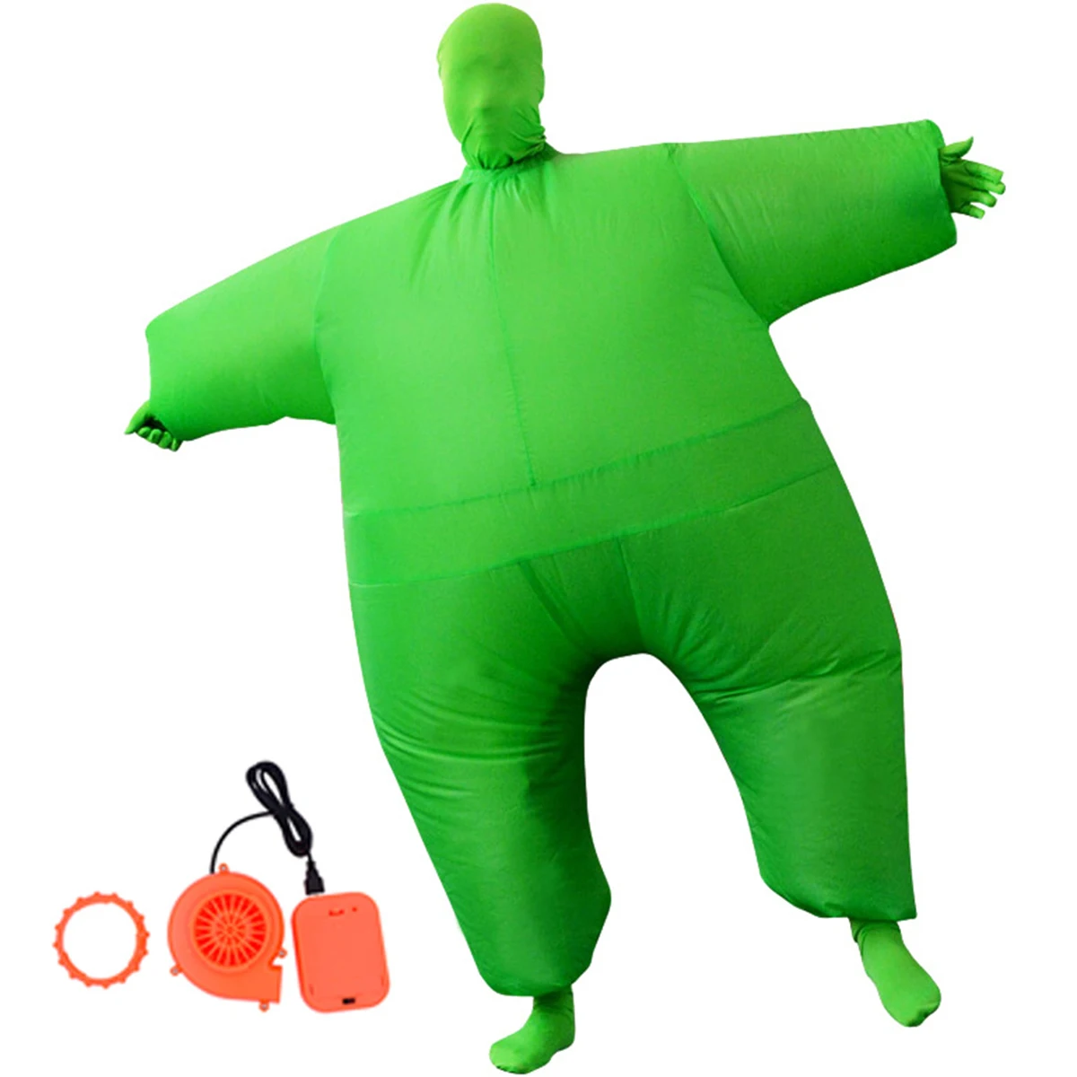 

Green Inflatable Full Body Suit Costume Adult Chub Suit Inflatable Blow Up Color Full Body Costume Jumpsuit BatteryNew Year Gift