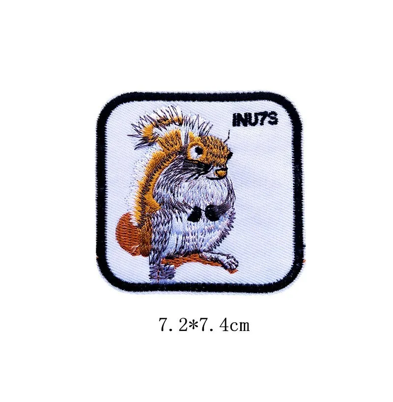 1 шт. быка Животные гладить на нашивки с белками животных вышитая