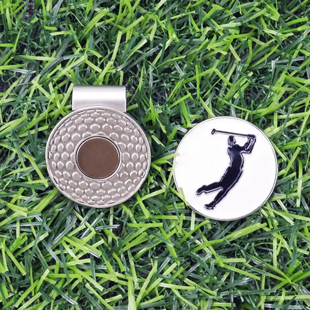 

Magnetic Golf Metal Cap Clamp Golf Ball Pattern Hat Clip Golf Ball Marker Hat Clip Durable Stable For Any Hat Belt And Pocket