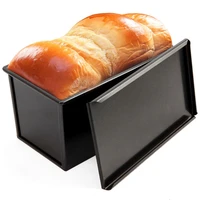 450g carbon steel bread loaf pan with cover bread toast mold lid heavy duty professional bread maker pan baking tools