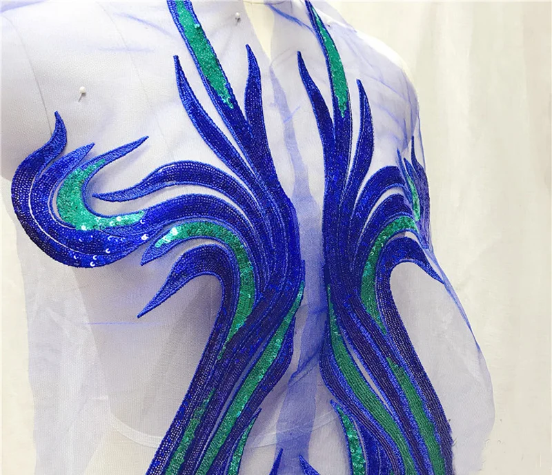 1 шт. изысканные бусины 3d Цветочная Кружевная аппликация с блестками и вышивкой