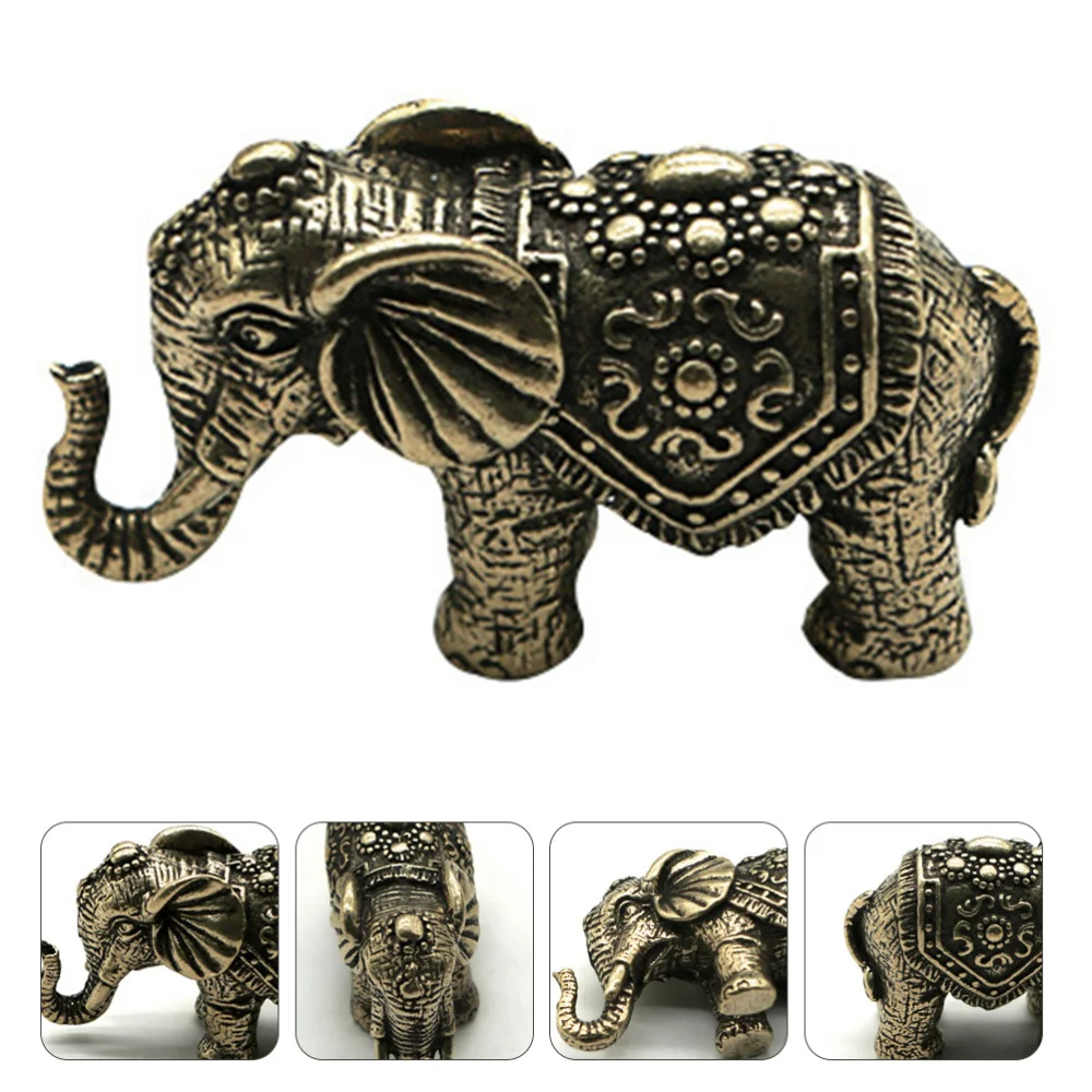

Vintage Brass Ornament Elephant Craft Decor Desktop Craft Elephant Ornament