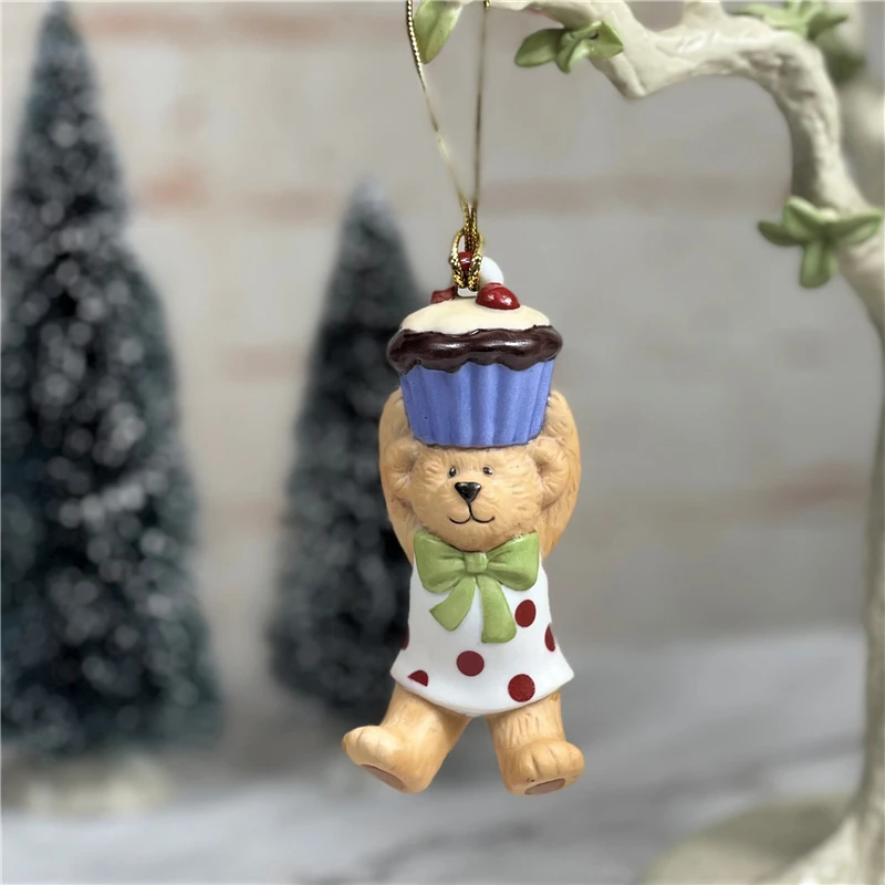 

Germany Hutschenreuther Hand-painted Ceramic Bear Decorations Christmas Pendants Gifts