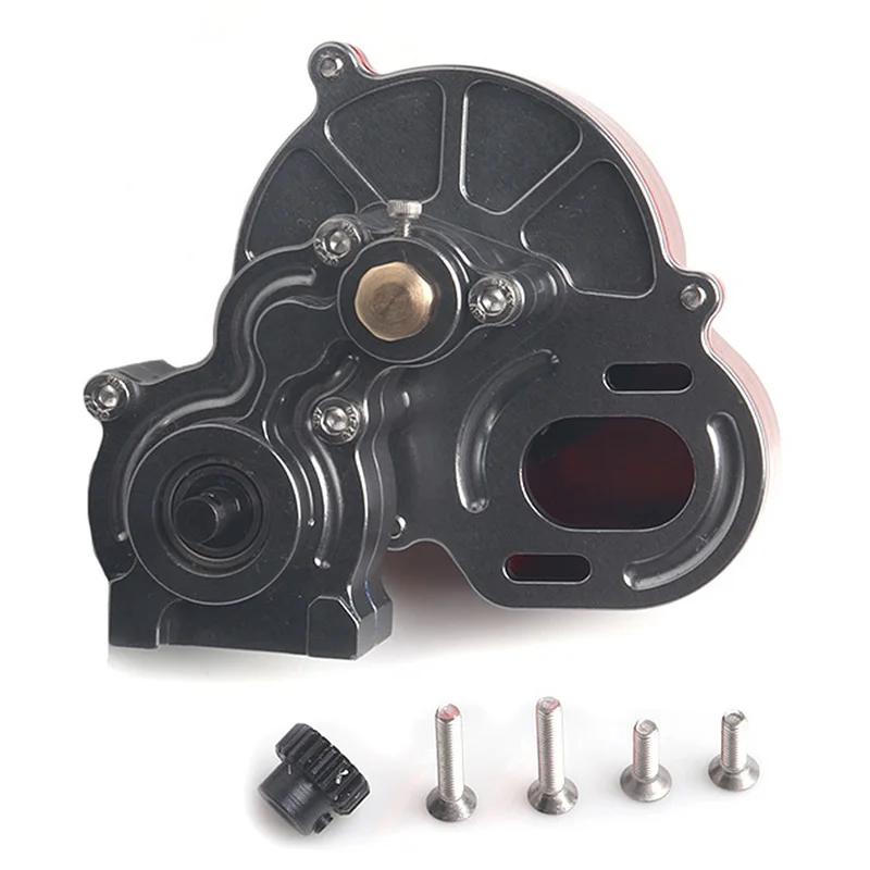 Metal Gearbox Transmission Box with Motor Gear for 1/10 RC Crawler Car SCX10 |