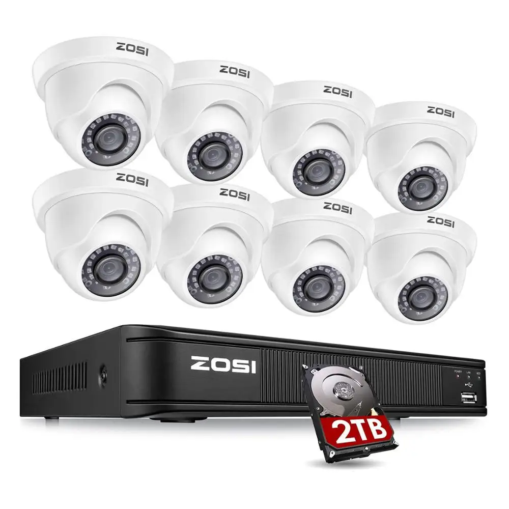 ZOSI 1080P TVI CCTV Системы 8CH сети DVR 4 шт. 1280TVL ИК Влагозащищенные система камер домашней