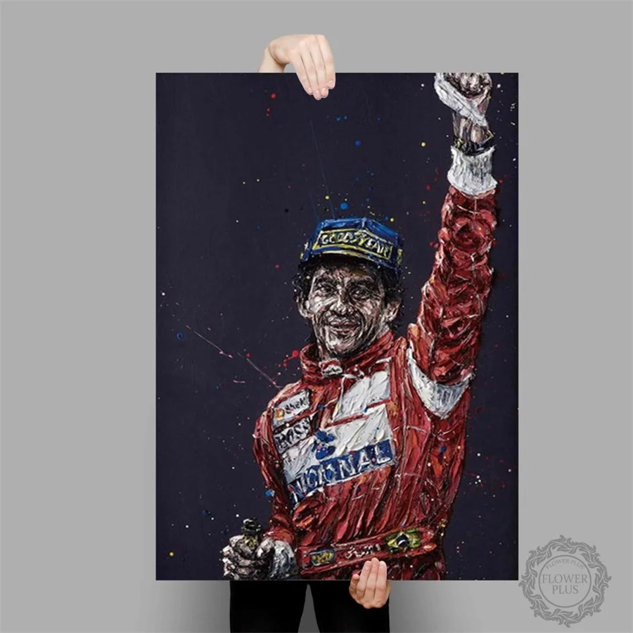 Плакаты и принты Айртон Сенна да Сильва F1 гонщик Чемпион художественный плакат