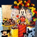 Праздничный декор с Микки Маусом для детского дня рождения, одноразовые праздничные принадлежности для вечеринки, Топпер для торта с Микки Маусом, подарки на день рождения