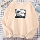 Свитер с капюшоном для мужчин и женщин, худи с круглым вырезом, выразительный флисовый теплый Свитшот оверсайз с длинным рукавом, с аниме принтом ююютсу, Сатору