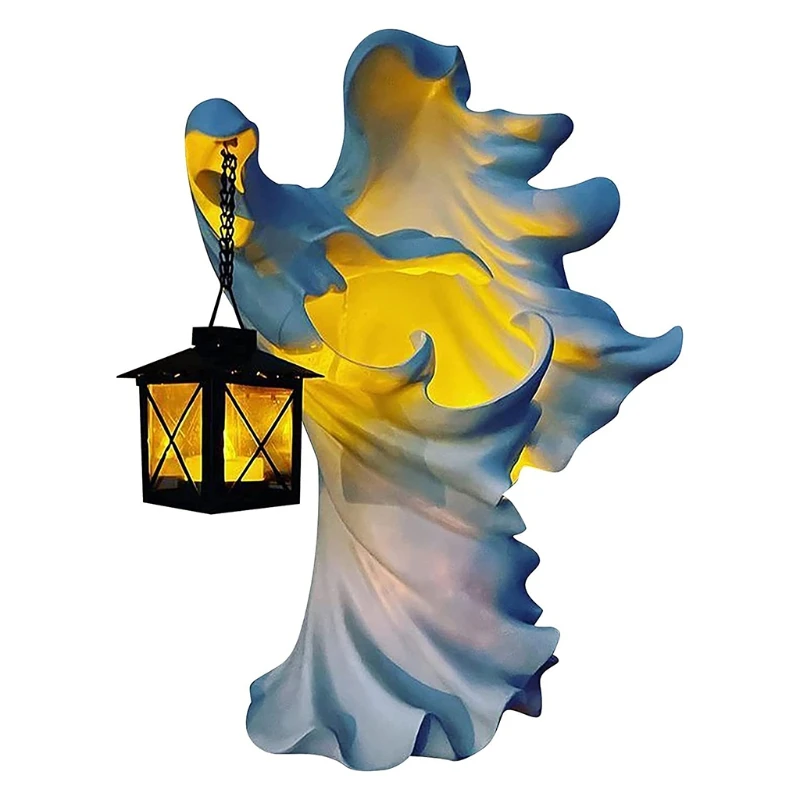 

Witch Ghoul Lamp Resin Hell's Messenger Lantern Ghost Light Halloween Indoor Outdoor Courtyard Decoration Ornaments