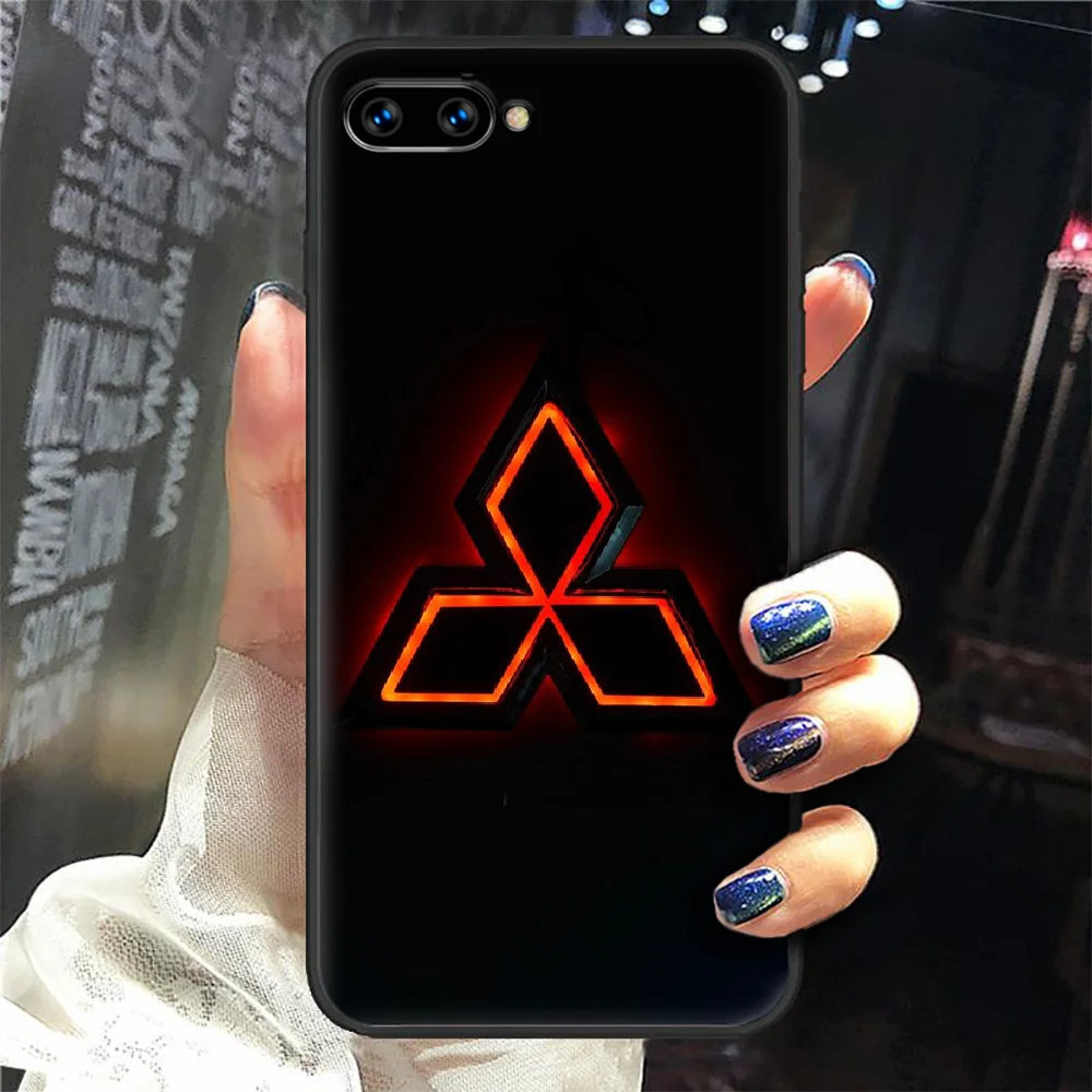 

Mitsubishi car logo Phone Case Cover Hull For HUAWEI honor 8 8c 8a 8x 9 9a 9x V10 MATE 10 20 I lite pro black back luxury shell