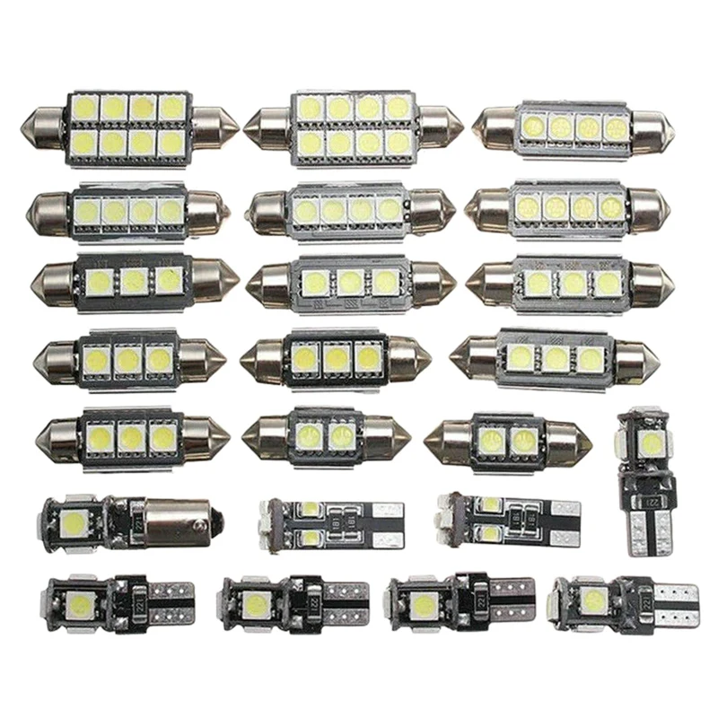 

23Pcs LED Car Interior Light e Trunk Map License Plate Lamp Bulb Kit