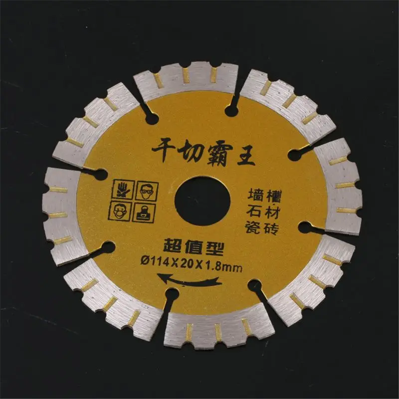 

114mm Diamond Saw Blade Dry Cutting Disc for Marble Tile Concrete Quartz Stone Granite Concrete Angle Grinder Cutting Disc