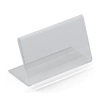 10x5cm acrylic sign holder base place card pocket slant back plastic table name display stand plexi single ad frame