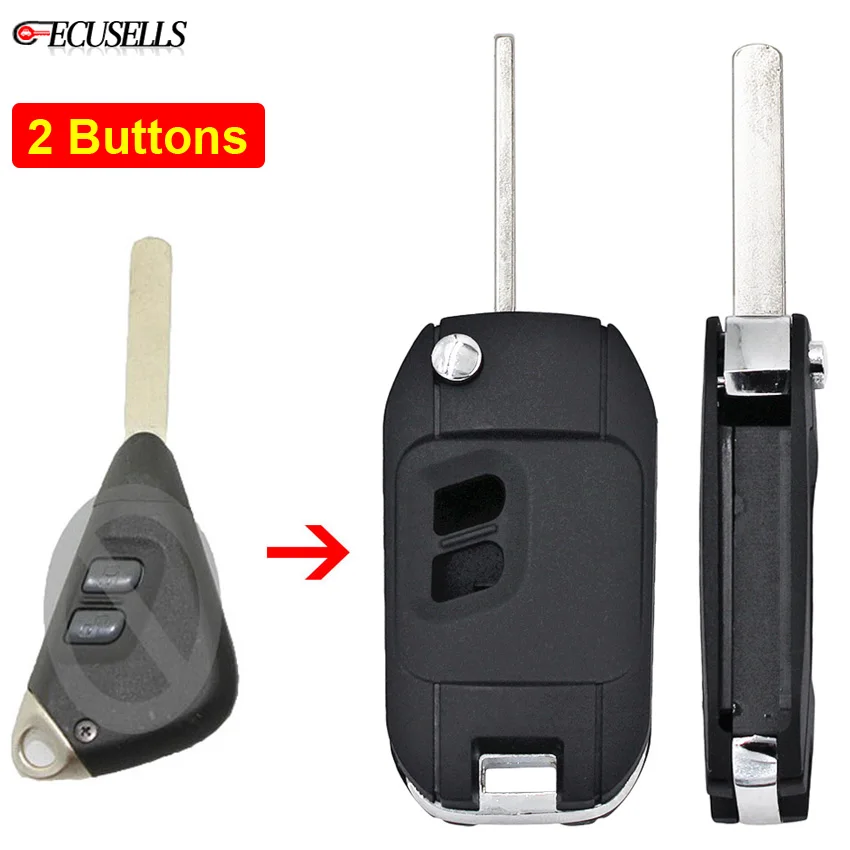 Модифицированный складной чехол с 2 кнопками умный для Subaru Legacy Forester Outback Impreza