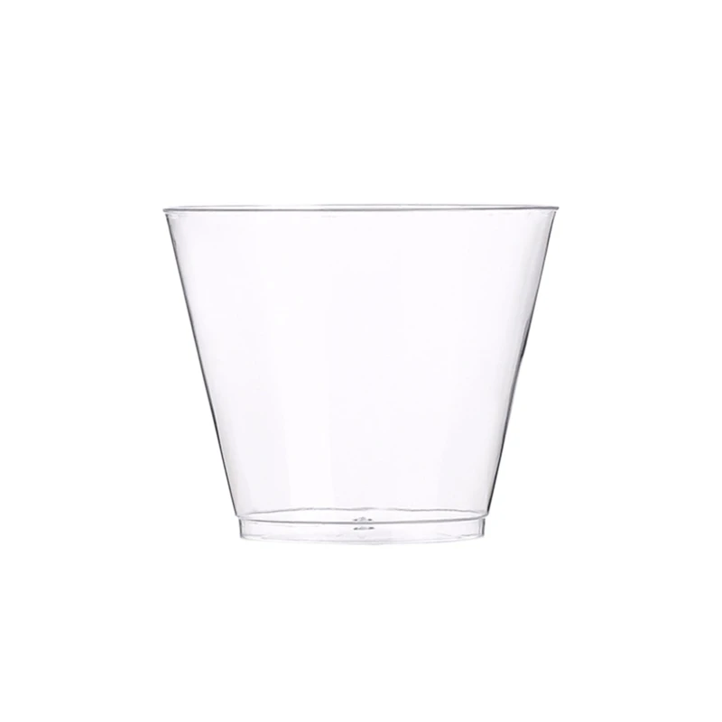 9 Ounce Transparent Plastic Cup 50 Sets of Disposable Hard Wine Glasses Cocktail Glass Party Large | Дом и сад