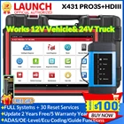 Профессиональный Автомобильный Диагностический прибор Launch X431 PRO3S + HDIII, 12 В и 24 В, для грузовиков, полная система кодирования ЭБУ, 31 + Активный тест сброса