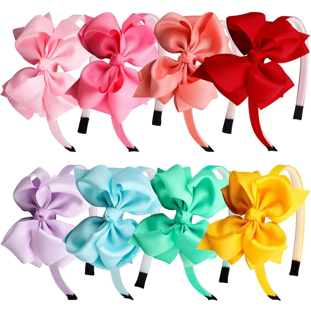 1 шт. ободки для девочек аксессуары волос блестящие банты обруч на голову 4 дюйма