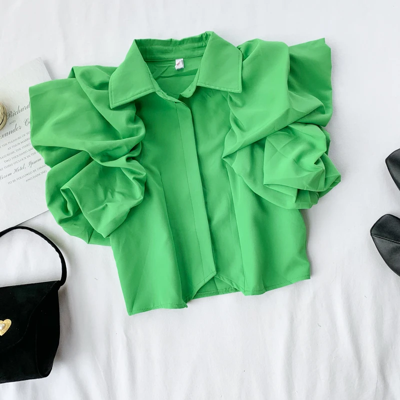 Высокое качество новинка 2020 модные дизайнерские топы для подиума женская блузка