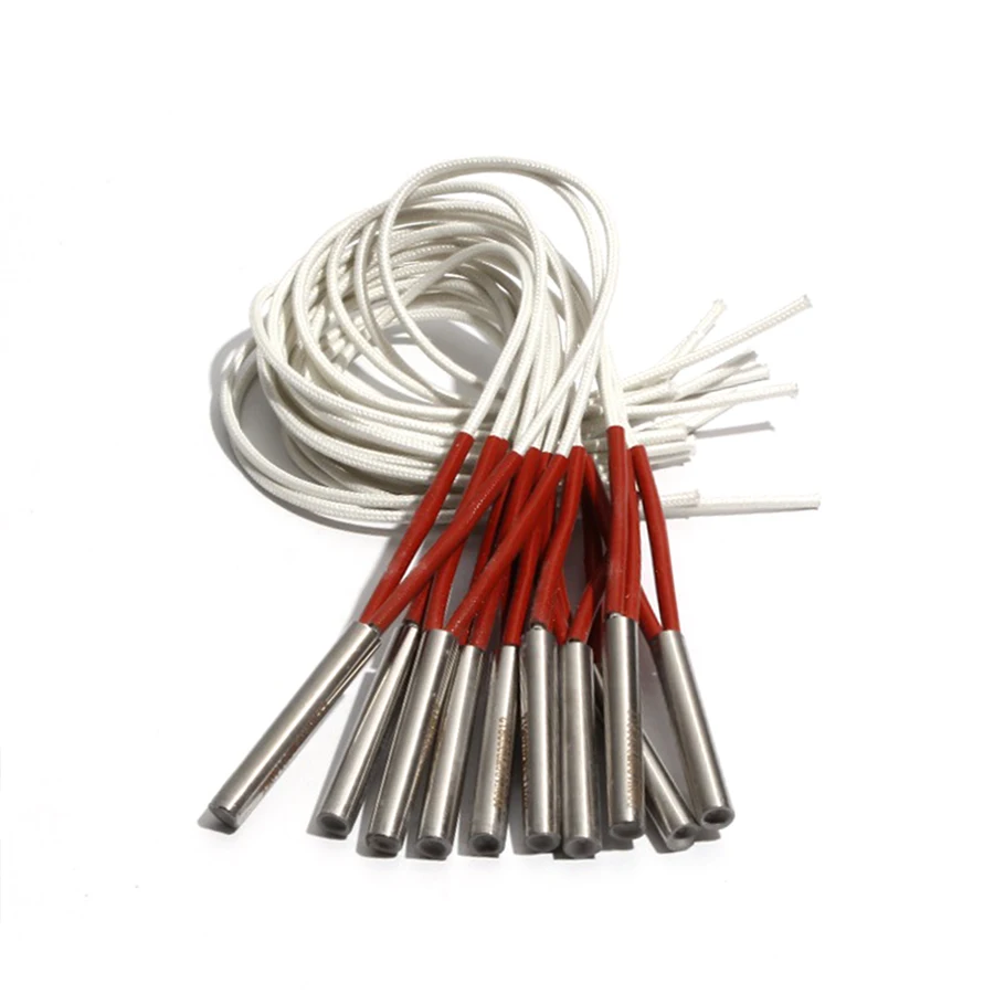 

5PCS 11mm Diameter 50~60mm Length 304SUS Cartridge Heater Tubular Electric Mould 170W/190W/200W Heating Resistance Element