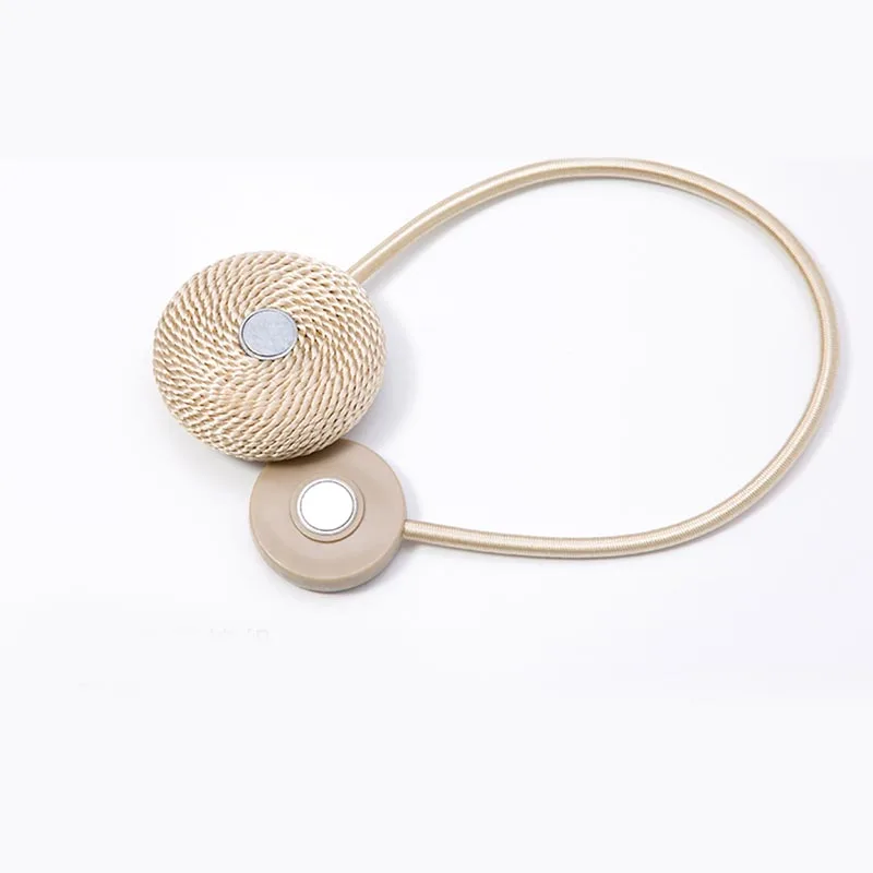 Короткий Плетеный Круглый пряжки для занавесок в европейском стиле магнитный