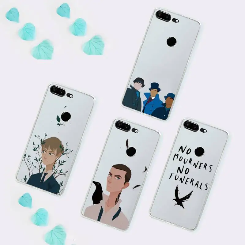 

Six Of Crows pattern Phone Case Transparent for Huawei P 40 20 30 10 mate pro lite plus shell cover coque