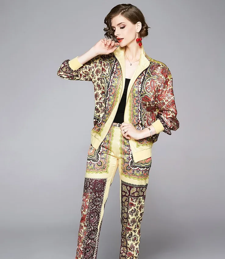 

2019 Winter new women's fashion casual suit travel running sportswear long-sleeved jacket trousers two-piece