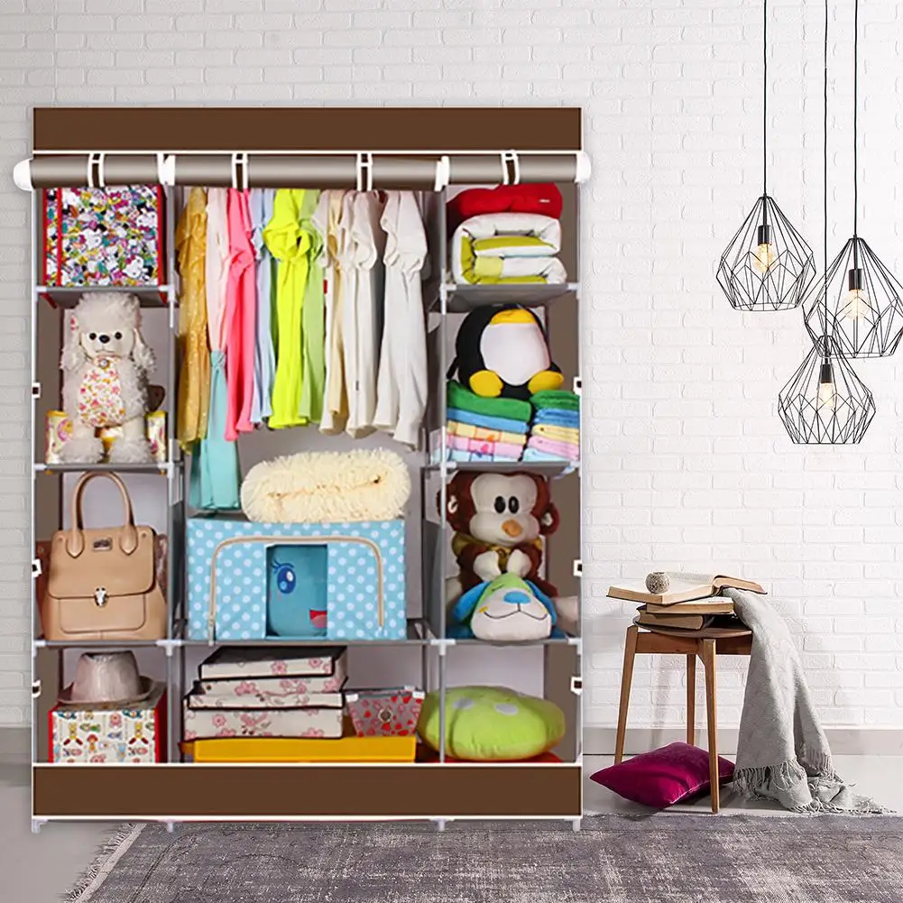 

Simple 4-Layer 10 Lattices Non-Woven Fabric Wardrobe Home Storage Organizer Wardrobe Clothes Storage Cabine Bedroom Furniture