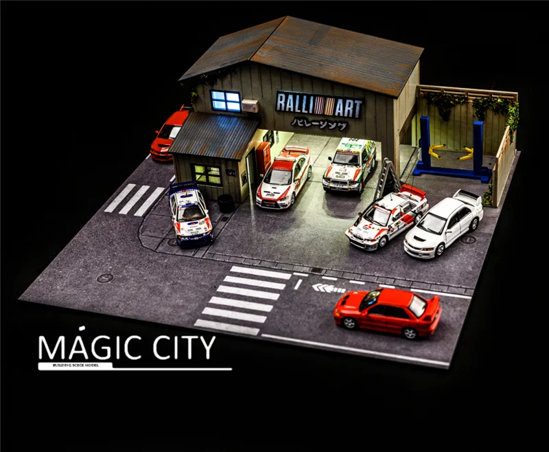 

Magic City 1:64 Led Light Diorama RALLIART Repair Room