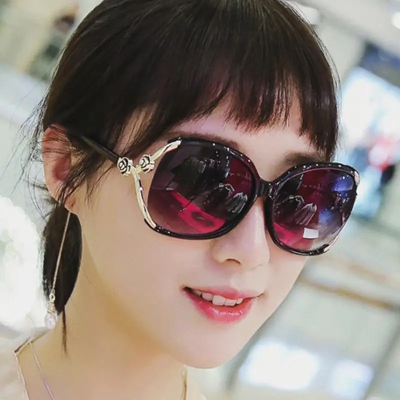 

Diamond sunglasses female UV protection online celebrity sunglasses female fashion round face glasses