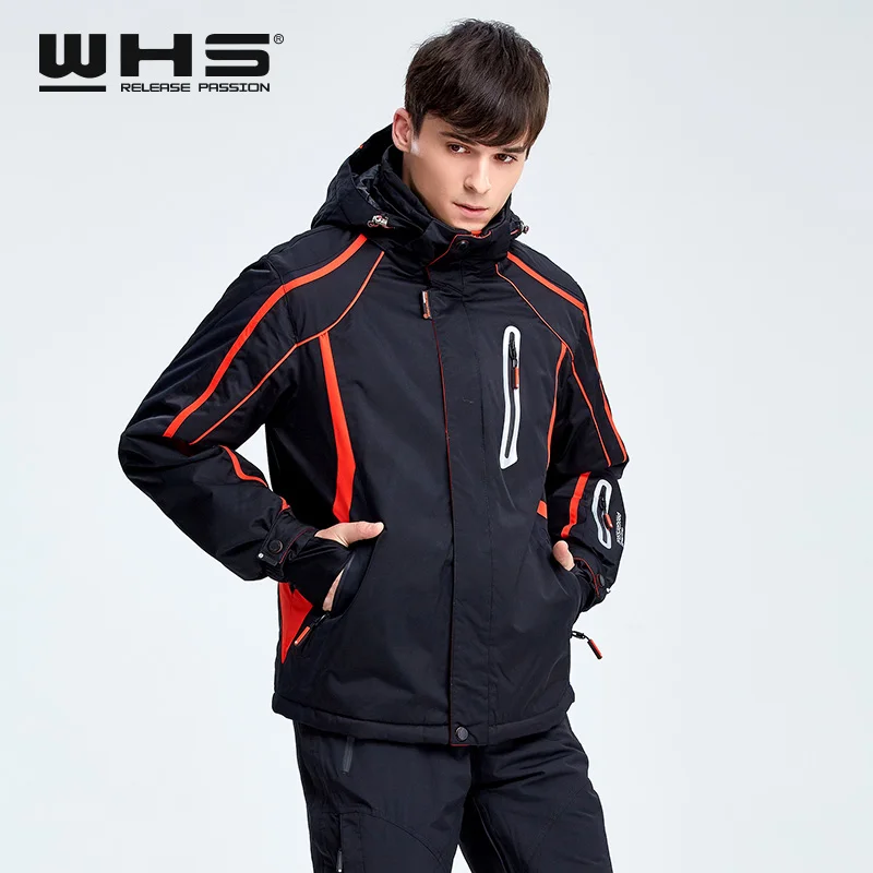 WHS новый лыжи мужчин спорт теплый ветрозащитный костюм водонепроницаемый
