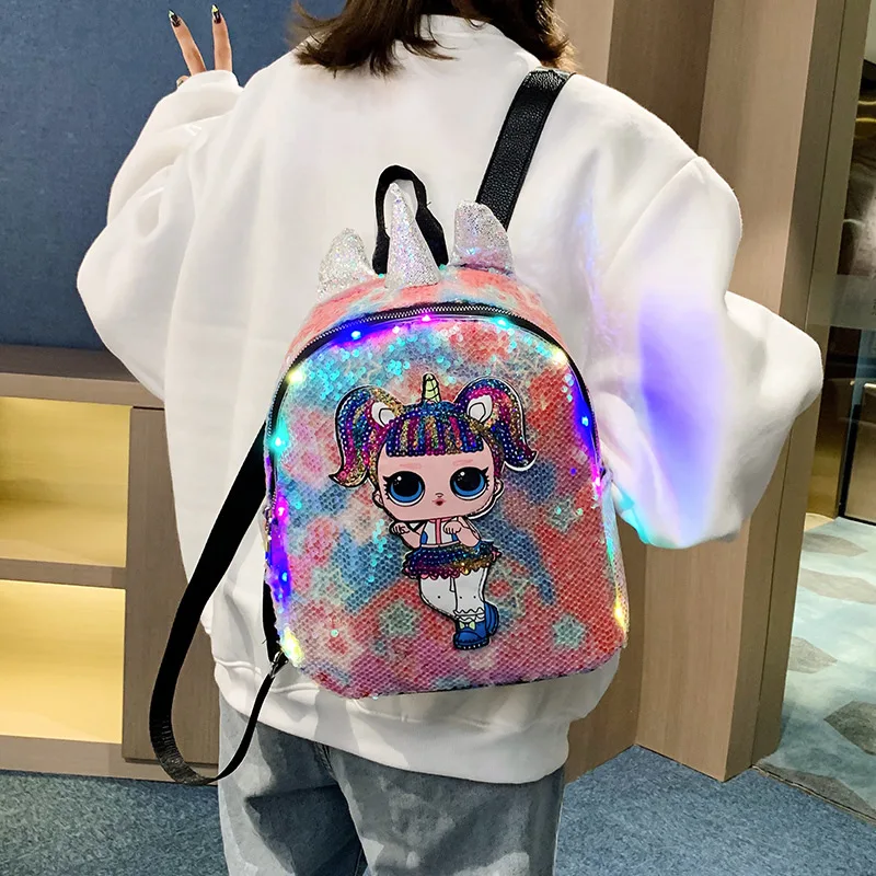 Lol кукла сюрприз заячьи ушки блестки девочка рюкзак маленький мультфильм милый