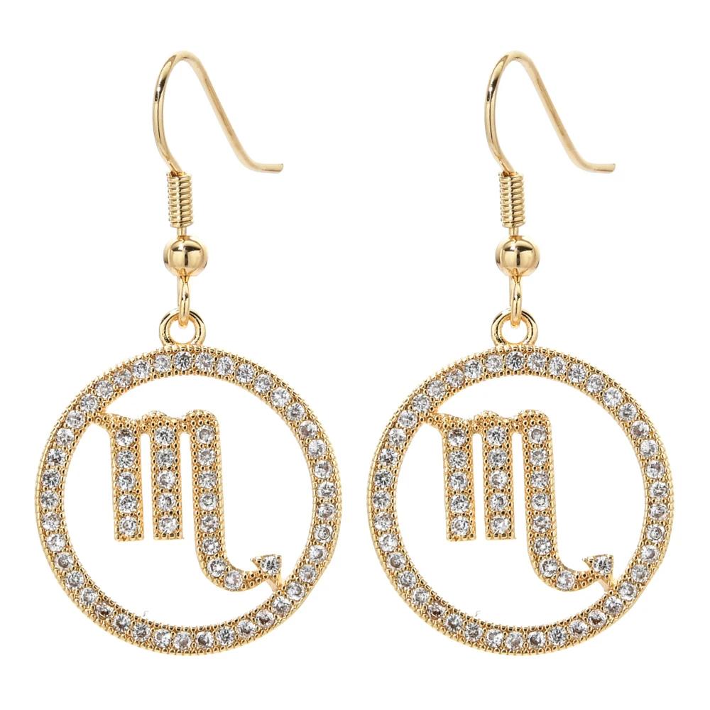 2020 новые модные для малышей с принтом Скорпион микро набор AAA циркон серьги