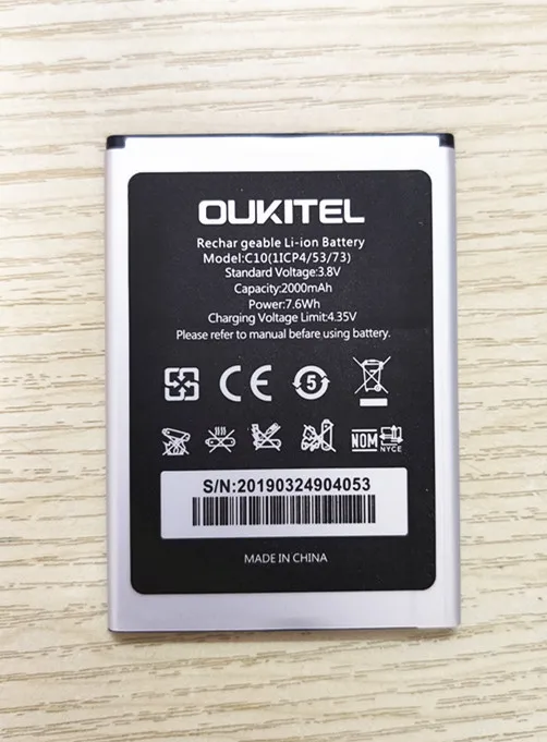 B TAIHENG мобильный телефон аккумулятор OUKITEL C10 батарея 2000 мА/ч продолжительное время