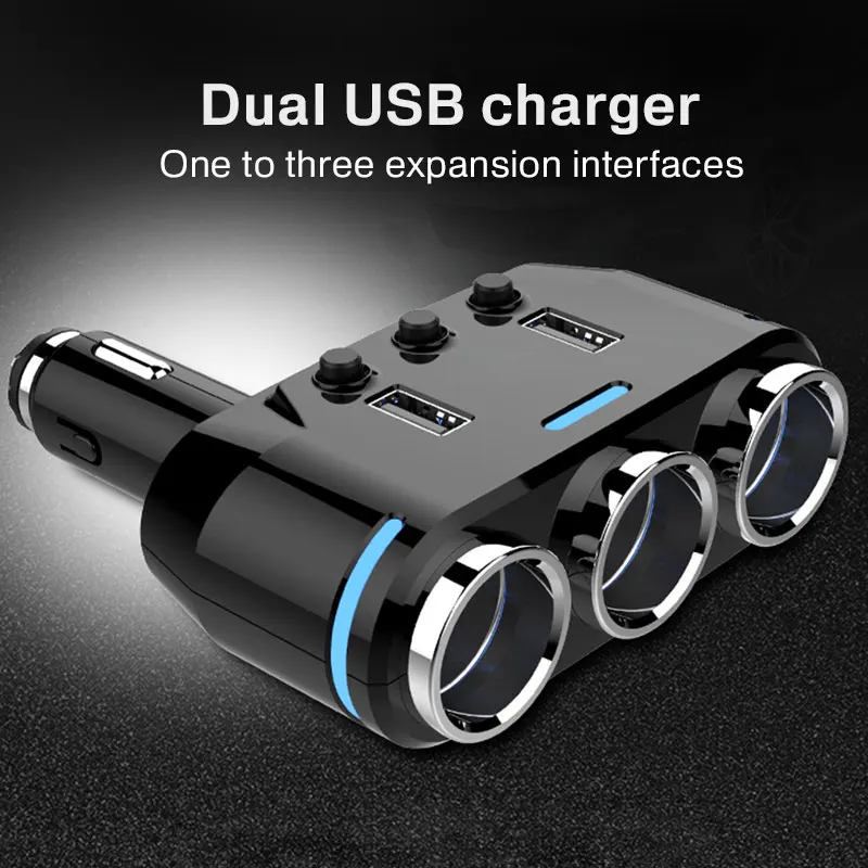 DC12/24 V двойное зарядное устройство USB Автомобильное гнездо прикуривателя Авто