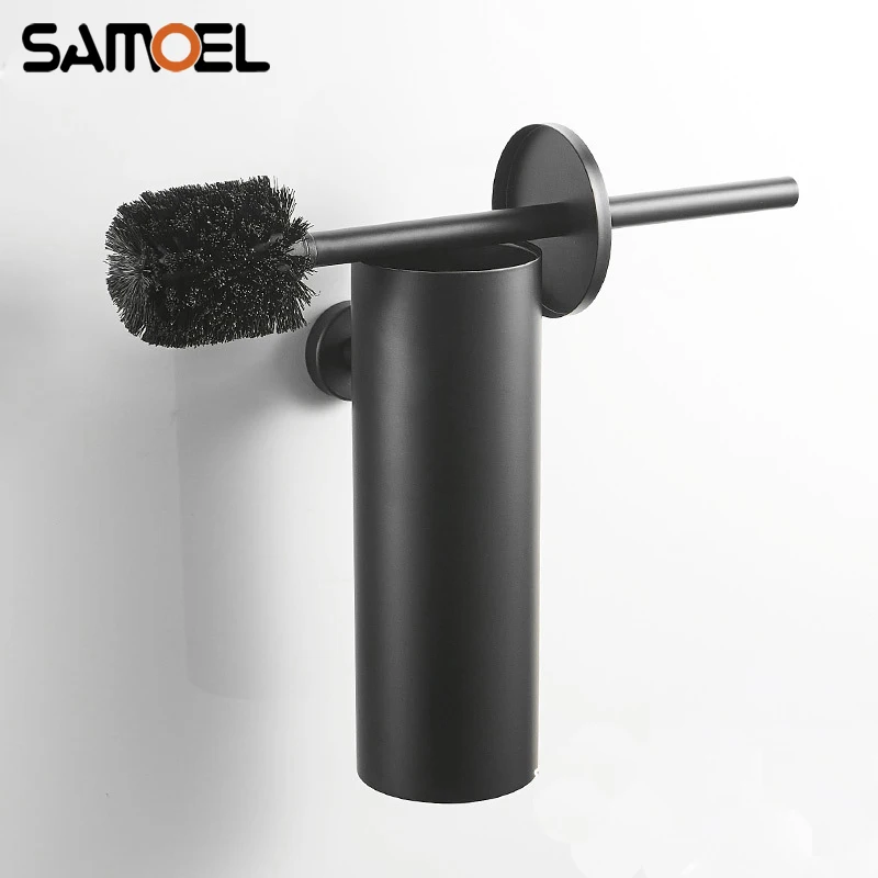 

SUS 304 Stainless Steel Matte Black Deodorant Anti-smell Wall Mounted Bathroom Toilet Brush Holder TH514