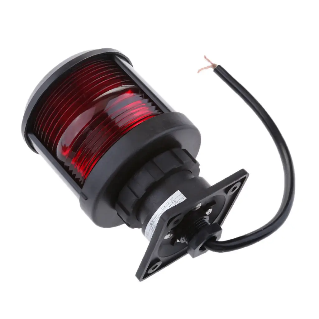 

1 Pcs Plastic Waterproof Universal 12V/24V Navigation Light Signal Lamp Red LED Light For Yacht Boat Marine Integral Sealing