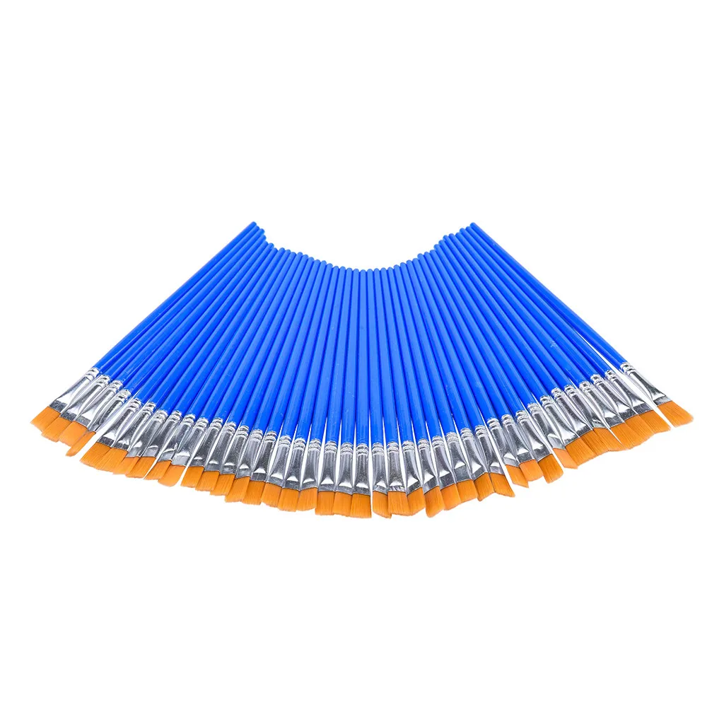 2020 высококачественные плоские кисти для рисования 100 шт. маленькие россыпью