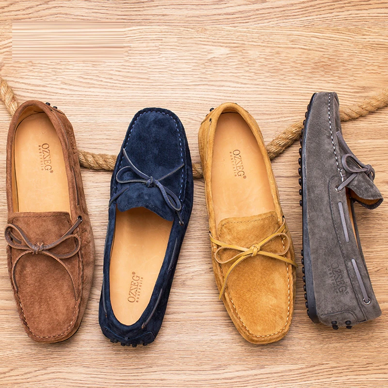Для мужчин натуральная кожа британский стиль zapatos nobuck de alta calidad hombres mocasines gamuza moda Real
