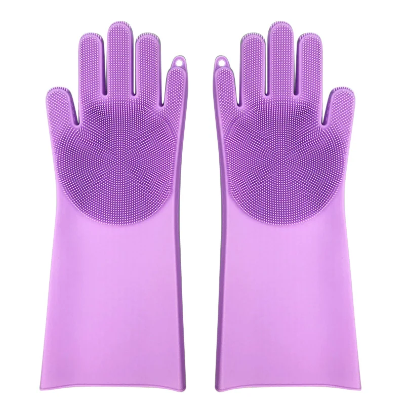 Волшебные силиконовые перчатки для мытья посуды латексные садовые резиновые