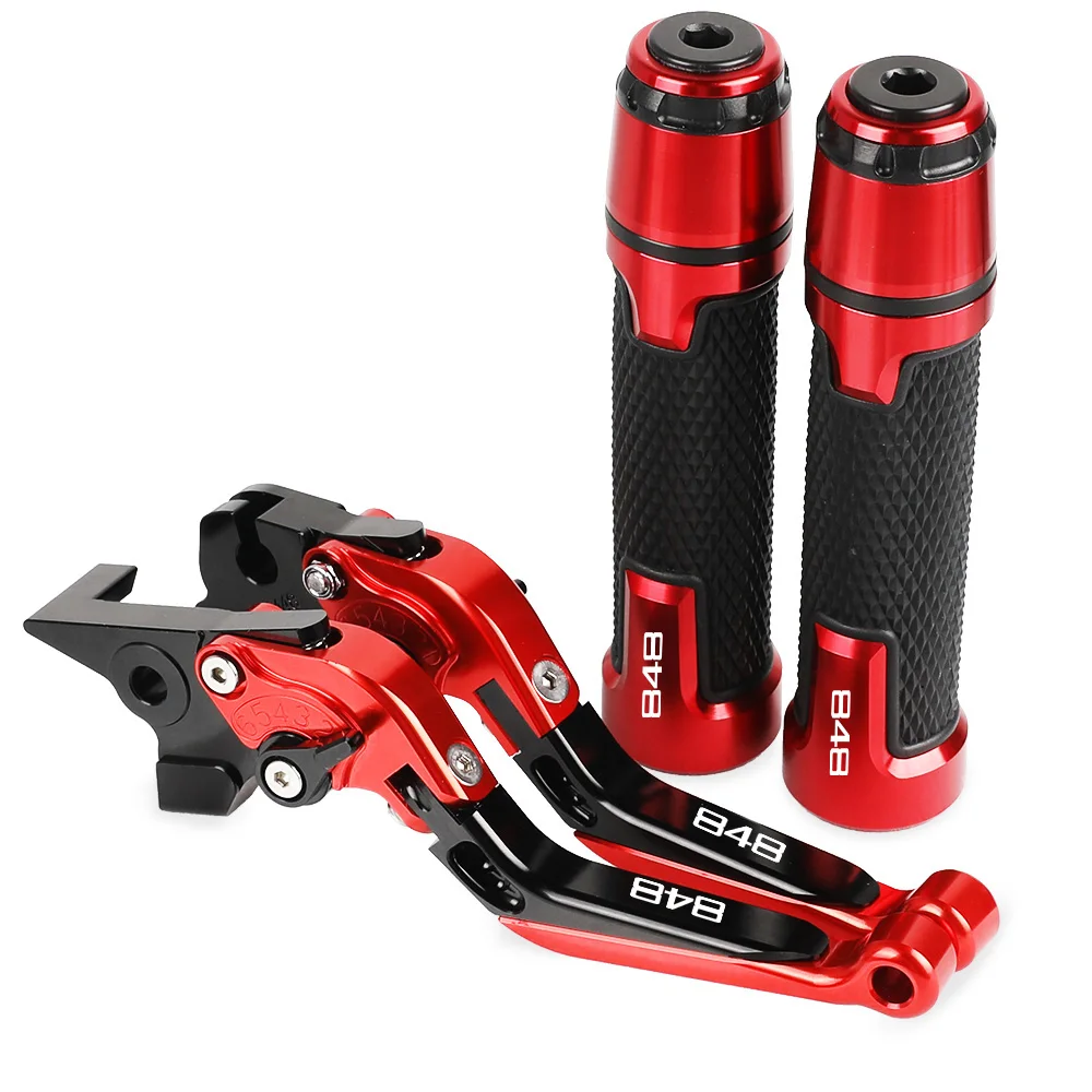 

FOR DUCATI 848 EVO 2007 2008 2009 2010 2011 2012 2013 Motorcycle CNC Brake Clutch Levers Handlebar knobs Handle Hand Grip Ends