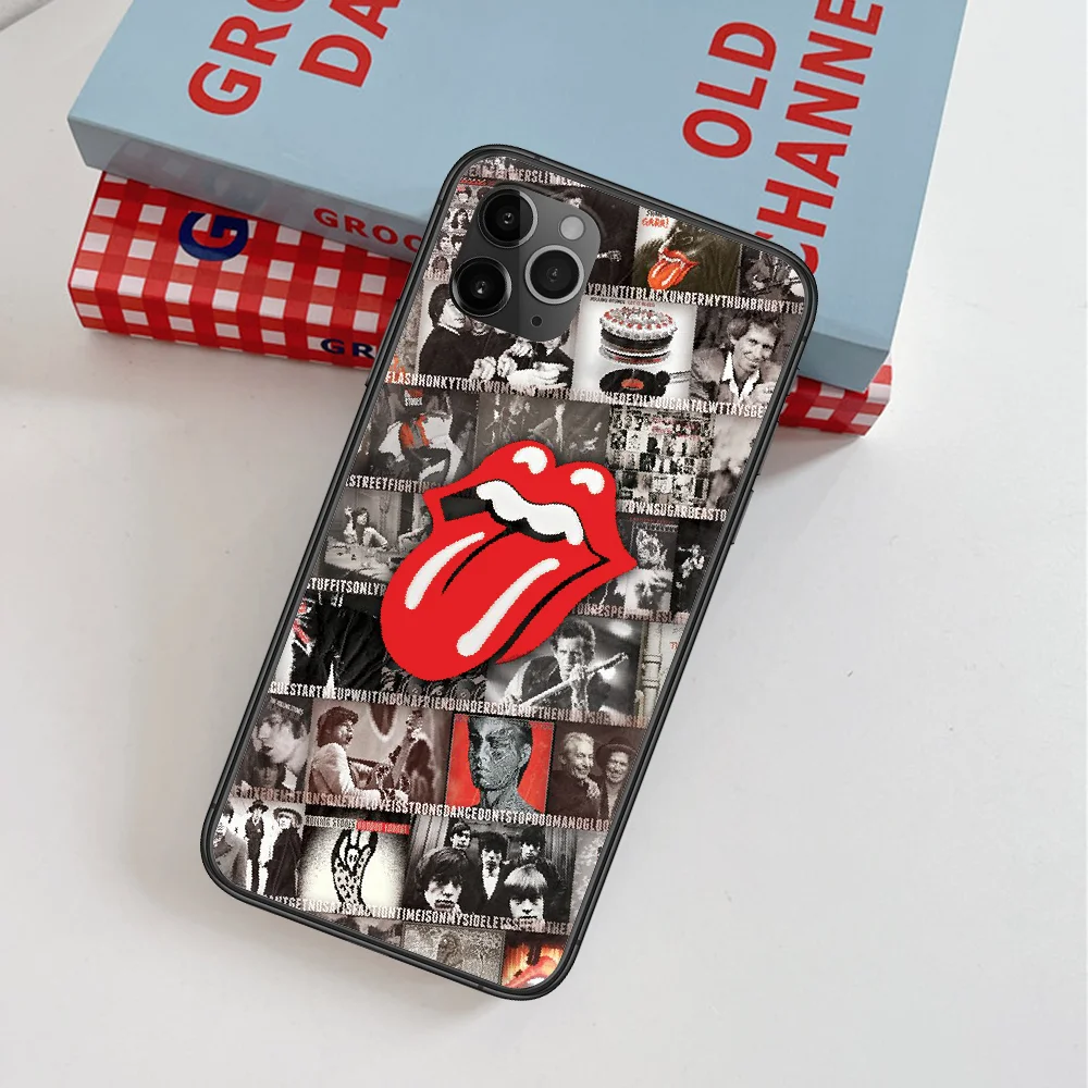 

Rolling Stones Band Trend Phone Case For IPhone 4 4s 5 5S SE 5C 6 6S 7 8 Plus X XS XR 11 12 Mini Pro Max 2020 black Cover Trend