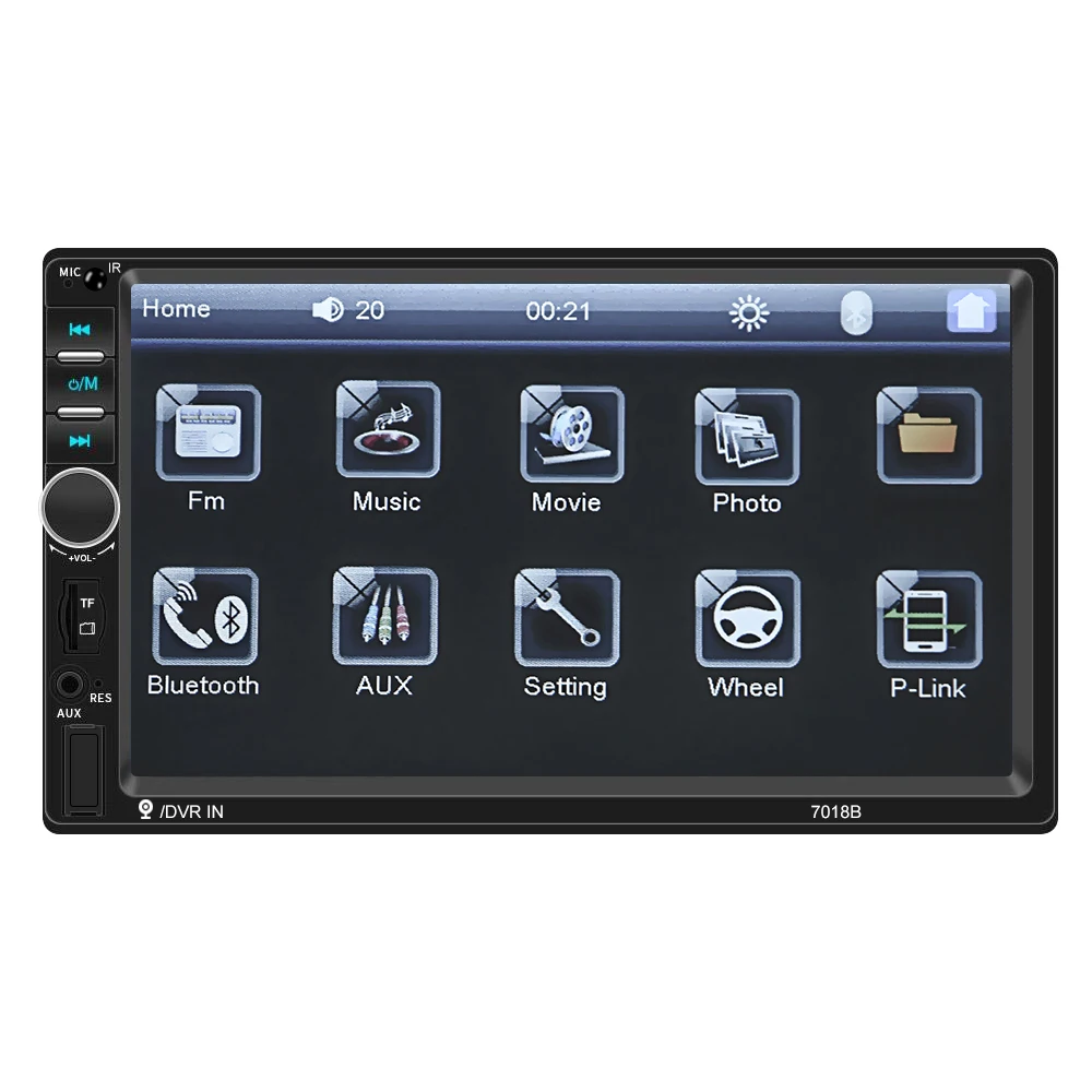 AMPrime 2din 7018B автомобильный мультимедийный плеер стерео Bluetooth Радио автомобильный аудио 7 ''2 DIN сенсорный экран Авторадио с камерой заднего вида