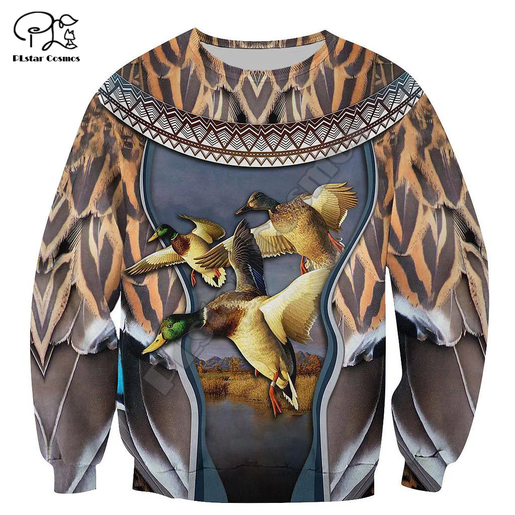 

PLstar Cosmos 3DPrint Duck Dog Hunting Hunter Funny Men/Women Unisex Harajuku Streetwear Hoodies/Zip Hoodie/Sweatshirt/b18