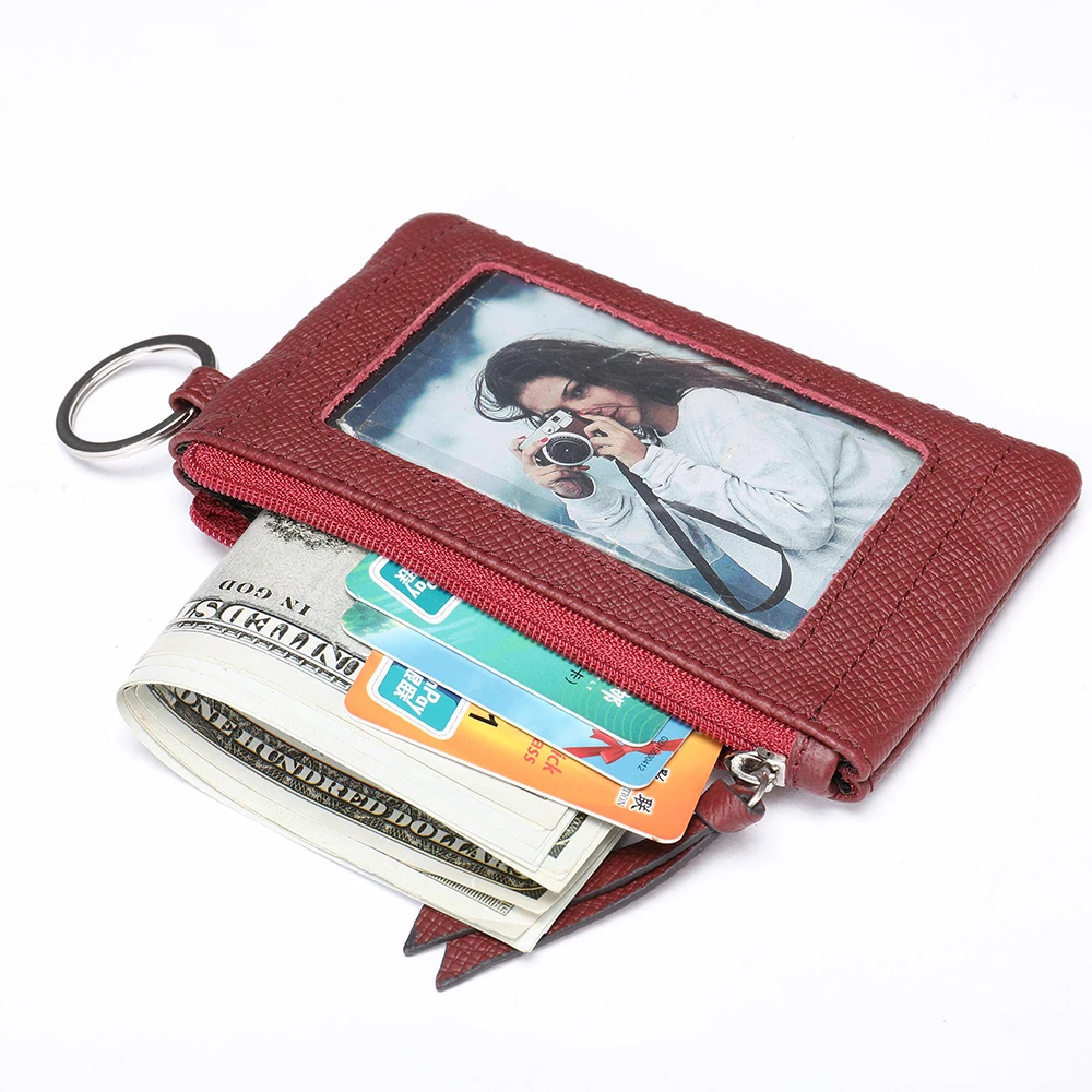 Мужской кошелек MVA из натуральной кожи маленький тонкий бумажник для мелочи и