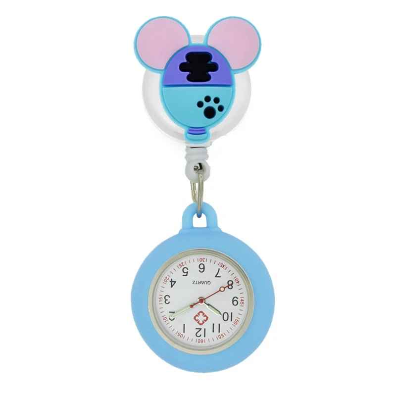 Красивые выдвижные Силиконовые карманные часы для медсестер цветной подарок