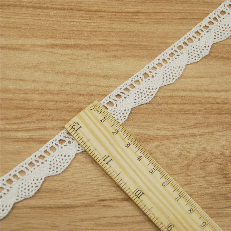 Хлопковая кружевная отделка 18 мм ткань цвета слоновой кости аксессуары для шитья